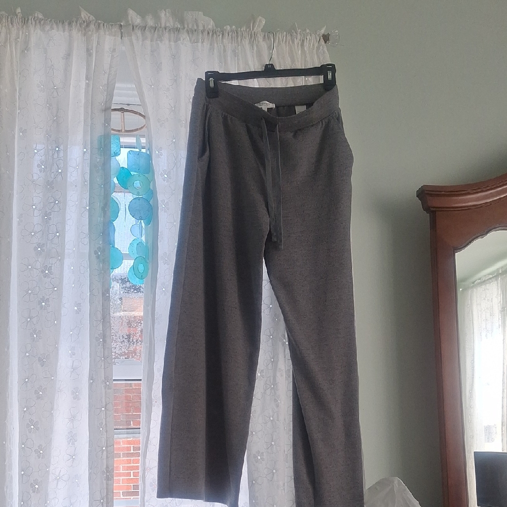 Talbots Women's Soft Cozy  Gray Wide Leg Pants. Part Of HAVEN WITHIN COLLECTION.